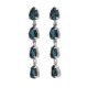 Diana sterling silver long earrings with blue in tear shape