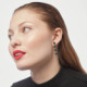Diana gold-plated long earrings with green in tear shape cover