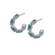Pendientes aro marquesas azul elaborados en plata image