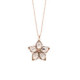 Luxury flower light silk necklace in rose gold plating in gold plating image