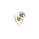 Basic crystal ring in gold plating image