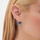 Basic denim blue earrings in silver cover