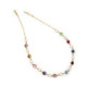 Basic multicolour necklace in gold plating
