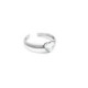 Kids sterling silver adjustable ring with white in heart shape image