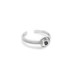 Kids sterling silver adjustable ring with white in circle shape image