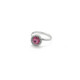 Premium rose zirconia ring in silver image
