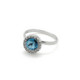 Premium aquamarine zirconia ring in silver image
