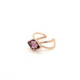 Classic rhombus antique pink ring in rose gold plating in gold plating image