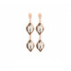 Classic light silk earrings in rose gold plating in gold plating image
