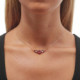Celina light amethyst necklace in rose gold plating in gold plating cover