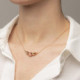 Celina light topaz necklace in rose gold plating in gold plating cover