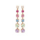Celina multicolour earrings in rose gold plating in gold plating image