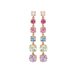 Celina multicolour earrings in rose gold plating in gold plating