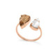 Drops tears light topaz open ring in rose gold plating in gold plating image