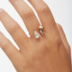 Drops tears light topaz open ring in rose gold plating in gold plating cover