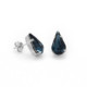 Celina tears denim blue earrings in silver image