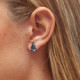 Celina tears denim blue earrings in silver cover