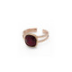 Basic square siam ring in rose gold plating in gold plating image
