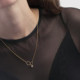 Minimal union crystal necklace in gold plating cover