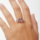 Celina light amethyst ring in rose gold plating in gold plating cover