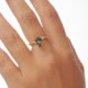 Drops tear diamond ring in gold plating cover