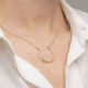 Layering circles crystal necklace in gold plating cover