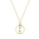 Cuore hearts crystal necklace in gold plating image