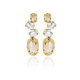Aura oval light silk earrings in gold plating