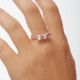 Celina triple rose ring in rose gold plating in gold plating cover