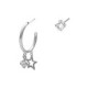 Vera star crystal earrings in silver image