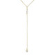 Paulette tie pearl necklace in gold plating