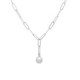 Paulette links pearl necklace in silver image