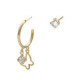Vera butterfly crystal earrings in gold plating