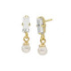 Charlotte pearl crystal earrings in gold plating