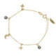 El Firmamento moon denim blue bracelet in gold plating image