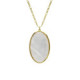 Soulquest gold-plated short necklace with nacar in oval shape image