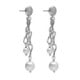 Connect sterling silver long earrings with pearl image