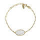 Soulquest gold-plated adjustable bracelet with nacar in oval shape image