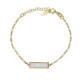 Soulquest gold-plated adjustable bracelet with nacar in rectangle shape image