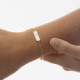 Soulquest gold-plated adjustable bracelet with nacar in rectangle shape cover