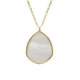 Soulquest gold-plated short necklace with nacar in tear shape image