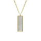 Soulquest gold-plated short necklace with nacar in rectangle shape image