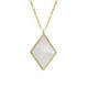 Soulquest gold-plated short necklace with nacar in diamond shape image