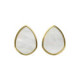Soulquest gold-plated short earrings with nacar in tear shape