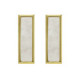 Soulquest gold-plated short earrings with nacar in rectangle shape image