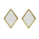 Soulquest gold-plated short earrings with nacar in diamond shape image