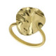 Fullness gold-plated adjustable ring in texture shape image