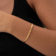 Fluency gold-plated rigid bracelet in braided shape cover