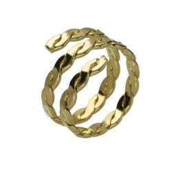 Fluency gold-plated ring in braided shape