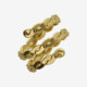 Fluency gold-plated ring in braided shape cover